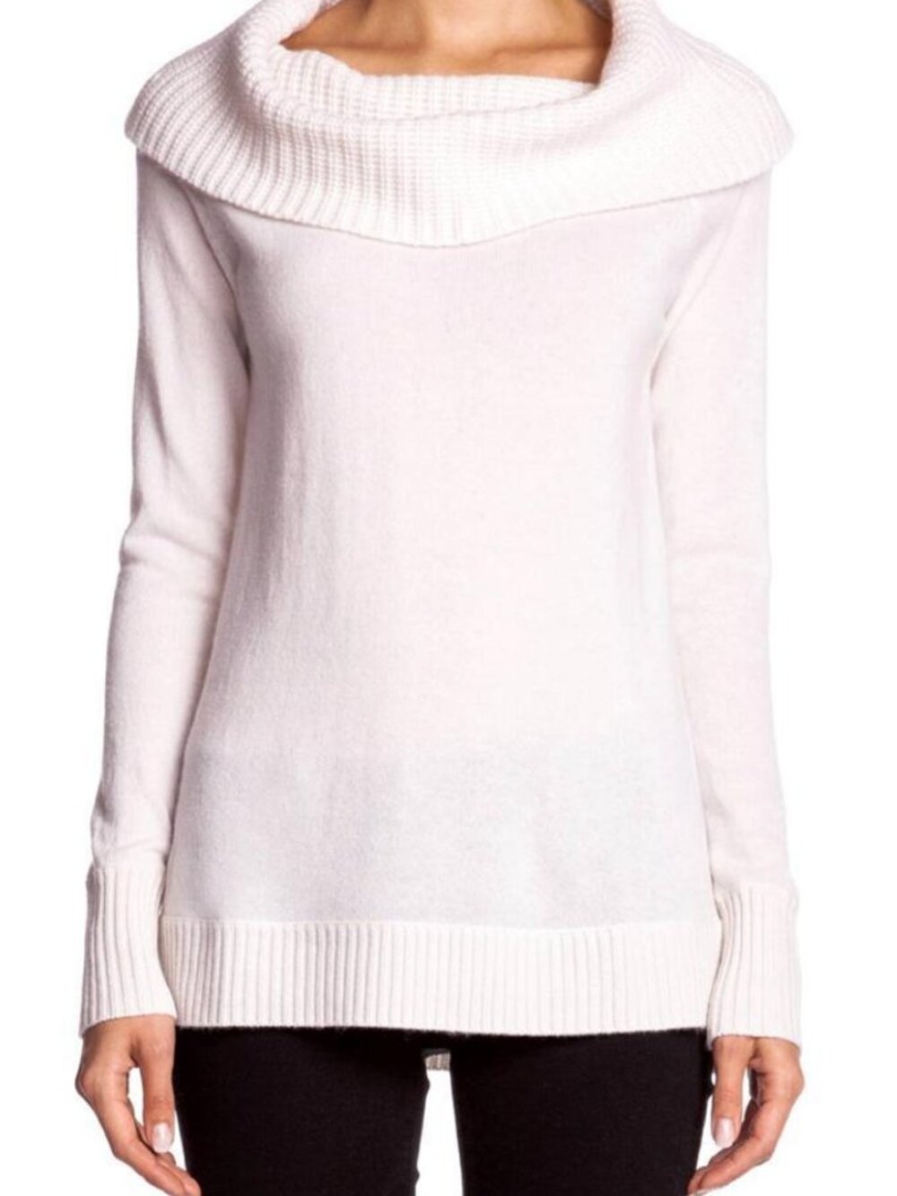 Christopher Fischer Isla Off Shoulder Sweater Rice Ivory 100% Cashmere NWT